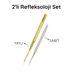 Refleksoloji Çubukları, Akupresür ve Refleksoloji Masaj Kalemi Metal Yaylı ve Sabit Model Set